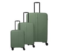 Travelite Air Stripe 4 roulettes Set de valises 3 pièces avec soufflet d'extension vert