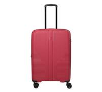 Travelite Air Stripe 4 roulettes Trolley M 66 cm avec soufflet d'extension rouge