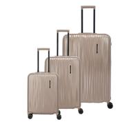 Travelite Barbara Novelty 4 roulettes Set de valises 3 pièces avec soufflet d'extension beige