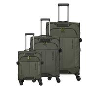 Travelite Briize 4 roulettes Set de valises 3 pièces avec soufflet d'extension olive