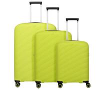 Travelite Burano 4 roues Set de valises 3 pièces avec soufflet d'extension vert