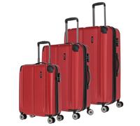 Travelite City 4 roues Set de valises 3 pièces avec soufflet d'extension rouge