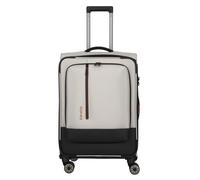 Travelite Crosslite 5.0 4 roulettes Trolley M 66 cm avec soufflet d'extension blanc