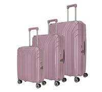 travelite Set de 3 valises 4 Roues Coque Dure Doublure intérieure recyclée, Tailles L/M/S, ELVAA, Trolley avec Coins de Protection + Serrure TSA