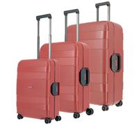 Travelite Korfu 4 roulettes Set de valises 3 pièces rouge