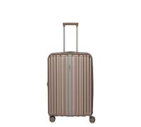 Travelite M Paros, 67 x 45 x 26 cm, 68 l, valise rigide de taille moyenne avec soufflet, serrure TSA et roulettes doubles silencieuses, valise de voyage pour vacances