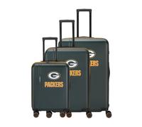 travelite NFL Set de Valises Rigides Green Bay Packers, 3 pièces S/M/L, 36/80/103 L, Coque Rigide ABS, Set de valises avec Serrure TSA, 4 Doubles roulettes et Soufflet d'extension Taille M