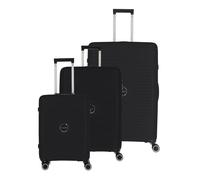 TRAVELITE Orbita Set 3 valises noir (S/M/L) coque polypropylène 4 roues TSA