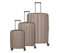 Travelite Paros 4 roulettes Set de valises 3 pièces beige