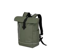 Travelite Rolltop Basic Sac à dos imperméable pour vélo avec fermeture Rolltop et réflecteurs 48 cm, 19 l, olive, Rucksack 48 cm, Sac à dos imperméable avec fermeture enroulable