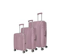 travelite Set de 3 valises 4 Roues Coque Dure Doublure intérieure recyclée, Tailles L/M/S, ELVAA, Trolley avec Coins de Protection + Serrure TSA