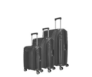 travelite Set de 3 valises 4 Roues Coque Dure Doublure intérieure recy Tailles L/M/S, ELVAA, Trolley avec Coins de Protection + Serrure TSA