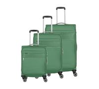 travelite Set de valises 3 pièces Coque Souple 4 roulettes, Tailles S-M-L, Durable, MIIGO, Set de Bagages en matériau recyclé, Serrure TSA, Valise Tailles L + M Extensible