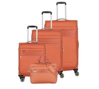 travelite Set de valises 4 pièces Coque Souple 4 roulettes, Tailles S-M-L + Sac de Bord, Durable, MIIGO, Set de Bagages en matériau recyclé, Serrure TSA, Valise Tailles L + M Extensible