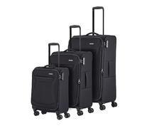 travelite set de valises 4 roues à coque souple, tailles L/M/S, série CHIOS set de trolley au look intemporel, bagage à main répondant aux normes IATA pour les bagages à bord