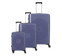 Travelite Orbita 4 roulettes Set de valises 3 pièces avec soufflet d'extension bleu