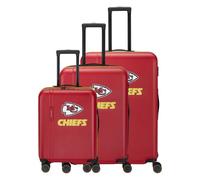 Travelite NFL NFL Ensemble de valises à roulettes rigides L/M/S, Kansas City Chiefs, NFL Kofferset L/M/S, Ensemble de valises à roulettes rigides NFL