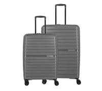 Travelite Trient Valise à roulettes rigides avec 4 roulettes Taille L/M, Anthracite, Trolley Set L/M, Lot de 4 valises rigides à Coque Rigide