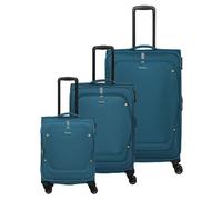 Travelite Umbria 4 roulettes Set de valises 3 pièces avec soufflet d'extension bleu pétrole