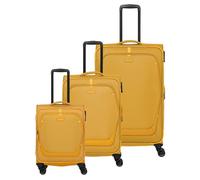 Travelite Umbria 4 roulettes Set de valises 3 pièces avec soufflet d'extension jaune