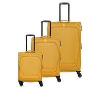 Travelite Umbria 4 roulettes Set de valises 3 pièces avec soufflet d'extension jaune