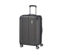 travelite Valise 4 roulettes M avec Serrure TSA + pli d'extension, série de Bagages City : Trolley Robuste à Coque Dure avec Surface Anti-Rayures, 68 cm, 78 litres (Extensible à 86 litres)