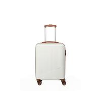Travelite Bali 4 roulettes Trolley de cabine S 55 cm weiss-cognac (TAS014132)