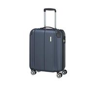 travelite Valise à Main à 4 roulettes, Conforme aux Normes IATA pour Les Bagages à Main, série de Bagages City : Valise Trolley Robuste à Coque Dure avec Surface Anti-Rayures, 55 cm, 40 litres, Bleu