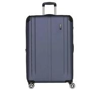 Travelite Valise City Trolley L – 4 roulettes, extensible, serrure TSA, coque dure, bleu 77 cm