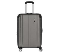 Travelite Valise Trolley City M 4 roulettes 68 cm Extensible 78/86 l Gris Serrure TSA