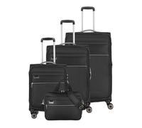 travelite Valise noir pour femme et homme - Miigo 4W Trolley-Set L / M / S + Bord Bag 183428
