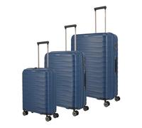 Travelite Valise Rigide à 4 Roues, matériau recyclé dans la Coque et la Doublure, série de Bagages MOOBY, Marine, Trolley Set L/M/S, Ensemble de valises rigides
