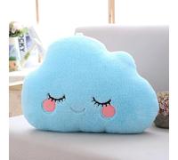 TRAVELKNOT Coussin Nuage Bleu Doux Oreiller en Forme de Nuage Jouet en Peluche Clouds Coussin DéCoration NoëL Saint-Valentin Cadeau d'anniversaire 41x30Cm