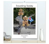 Travelling Teddy Kuba Edition 2026 (hochwertiger Premium Wandkalender 2026 DIN A2 hoch), Kunstdruck in Hochglanz: Tolle Bilder meines Teddy auf seinen Reisen durch Kuba