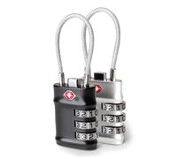 Travelon 13694-051 Lot de 2 câbles antivol acceptés par la TSA Accessoire de voyage - Bagages classiques - 3,25 x 8,5 x 1,5 cm (l x H x P)
