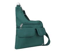 Travelon Anti-Theft Cross-Body Bag, Two Pocket, Sac à bandoulière Mixte, Épicéa, Taille Unique