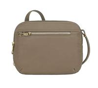 Travelon Sac à main de voyage antivol sur mesure pour femme, Sable, 9.5 x 7.5 x 2.5, Organiseur antivol sur mesure Est/Ouest Chrossbody