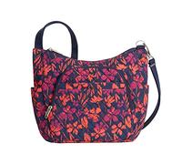 Travelon Mixte Anti-Theft Classic Crossbody Bucket Bag Sac Seau à bandoulière, Motif Floral Peint, 14’ x 11” x 4”