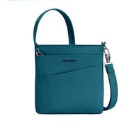 Travelon Petit sac à bandoulière antivol Roam, bleu capri, 8.5”W X 8.5”H X 2.25”D