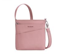 Travelon Petit sac à bandoulière antivol Roam, Rose désert, 8.5”W X 8.5”H X 2.25”D