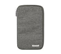 Travelon Portefeuille zippé pour Passeport Familial avec Blocage RFID, Gris chiné., 4.75 x 0.75 x 8.25, Portefeuille pour Passeport Familial bloquant Les RFID