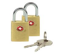 Travelon TSA Lot de 2 Cadenas, cuivré, 3.25 x 2.25 x .12, TSA Lot de 2 Cadenas