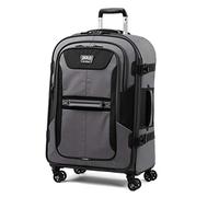 Travelpro Bold Valise à Bagages Extensible 66 cm, légère, Robuste, Gris/Noir, Checked-Medium 26-inch, Bold - Bagage Extensible Souple avec roulettes pivotantes