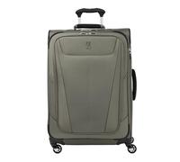 Travelpro Maxlite 5 Softside Lot de 2 valises à Main Extensibles avec 4 Roues pivotantes et Sac fourre-Tout Souple sous Le siège léger pour Homme et Femme, Gris Ardoise/Vert, Checked-Medium 25-inch,