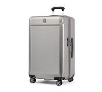 Travelpro Platinum Elite Hardside Expandable Carry on Luggage, 8 Wheel Spinner, TSA Lock, Hard Shell Polycarbonate Suitcase, Metallic Sand, Carry on 21-inch