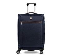 Travelpro Platinum Elite Softside Expandable Carry on Luggage, 8 Wheel Spinner Suitcase, USB Port, Laptop and Tablet Sleeves, Men and Women, True Navy Blue, Carry on 20-inch