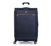 Travelpro Platinum Elite Valise Extensible à roulettes pivotantes, Bleu Marine véritable, Checked-Medium 25-inch, Platinum Elite Valise Extensible à roulettes pivotantes