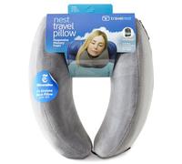 Travelrest Nest Oreiller Cervical pour Voyage - Soutien avancé, Mousse à mémoire de Forme, Conception brevetée pour Une Relaxation optimale, Ergonomique, Meilleur Oreiller de Voyage pour 2018-2025