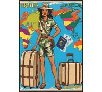 TRAVELS: Blank Travel Journal | Write Your Own Travel Thoughts and Memories | Artwork Travel Notebook