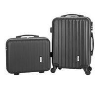 Travel's - Set de 2 bagages "Bari" - noir - 55 x 35 x 20 cm - Noir Noir G